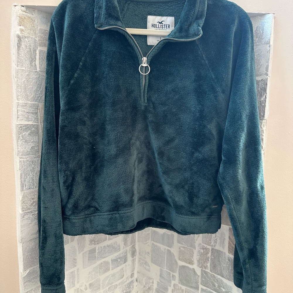Hollister Green Fleece Pullover